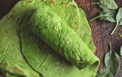 WRAPS O CREPES DE ESPINACAS SIN HARINA