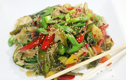 WOK DE VERDURAS CON FIDEOS DE SOJA